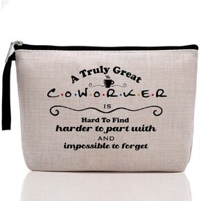 Appreciation Gifts for Coworkers Women- Going Away Gifts for Coworker ,Coworker Leaving Gifts - Farewell, Holiday, Office Gifts for Coworker-A Truly Great Coworker is Hard to Find-Makeup Bag