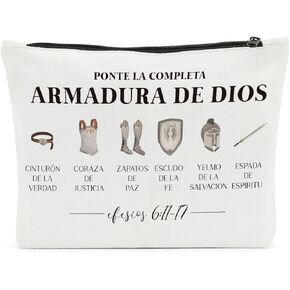 Christian Gifts for Women, Inspirational Makeup Bag, Bible Verse Religious Gift Scripture Quotes for Home Office Church, Christmas Birthday Gifts for Friend, Sister, Mom, Bestie, Armadura De Dios