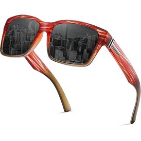 نظارات شمسية مستقطبة مربعة واسعة من MEETSUN للرجال والنساء، نظارات شمسية كلاسيكية كلاسيكية رياضية لصيد الأسماك والقيادة UV400 in Kuwait