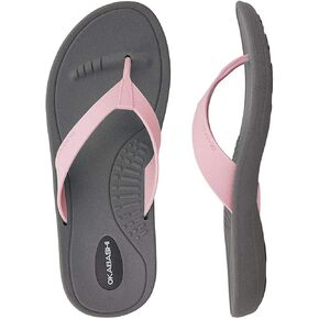 OKABASHI Women's Breeze Flip Flop | Contoured Footbed w/Arch Support for All-Day Comfort | Slip-Resistant & Waterproof | Sustainably Made in The USA in Kuwait