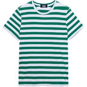LittleSpring Men's Short Sleeve Crewneck Cotton Striped Tshirts in Kuwait