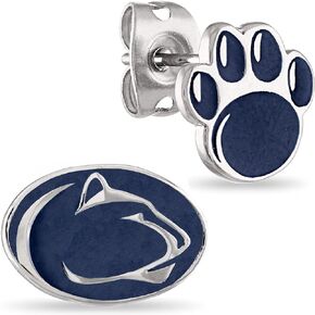 Stone Armory Penn State Jewelry - Mixed Nittany Lion and Paw Print Earrings - Hypoallergenic Earrings for Sensitive Skin - Penn State Tailgate Gear