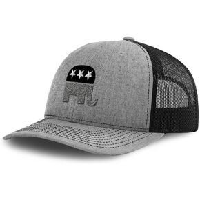 Custom Richardson Trucker Hat Republican Elephant B Embroidery Baseball Cap