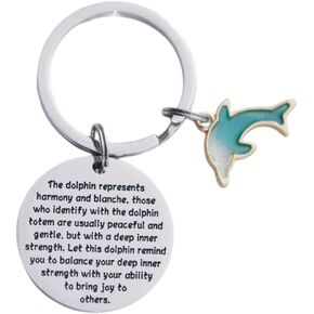 Dolphin Keychain Gifts for Men Keychains Dolphin Birthday Presents for Women Key Chains Motivational Merchandise Dolphin Keychain