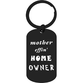 Xiahuyu For New Home Keychain Gift Housewarming Gift for New Homeowner Mother Effin' Home Owner Keychain New House Keychain First Time Homeowner Keychain Gift for Women Friends Family