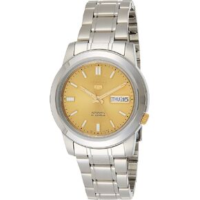 Seiko Men's SNKK13 5 Stainless Steel Goldtone Dial Watch