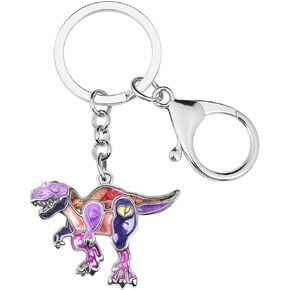 Enamel Alloy Tyrannosaurus Rex Keychain Dinosaur Charms Novelty Gifts for Women Teen Girls Bag Wallet