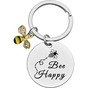 Xiahuyu Bee Keychain Bee Gifts Bee Jewelry Inspirational Gifts for Mom Aunt Sister Daughter Friend Christmas Birthday Gifts Encouragement Gifts for Women