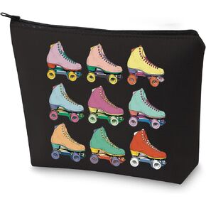 WZMPA Roller Skater Cosmetic Makeup Bag Roller Skating Lover Gifts Roller Girl Gift Roller Skate Sport Zipper Pouch Bag For Women Girls (Roller Skater)
