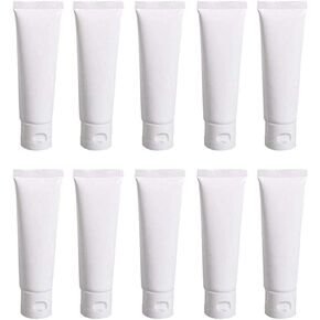 20Pcs 100ml/3.4oz Empty Refillable Plastic Squeeze Cosmetic Soft Tube Bottles with Flip Cap Makeup Travel Sample Packing Storage Toiletries Container Vial for Facial Cleaner Body Lotion