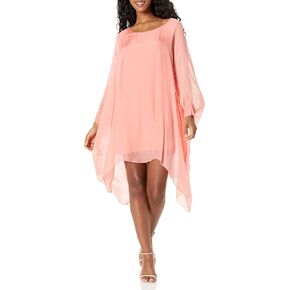 M Made in Italy Women's Scoop Neck Shift Dress with Balloon-Sleeves in Kuwait