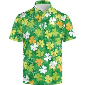 Men's Classic Golf Shirt St. Patrick's Day Short Sleeve Casual Comfort