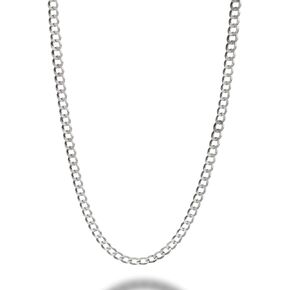 Savlano 925 Sterling Silver 4mm Italian Solid Curb Cuban Link Chain Necklace For Men & Women - Made in Italy Comes With a Gift Box