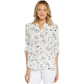 NYDJ Women's 3/4 Tab Sleeve Henley