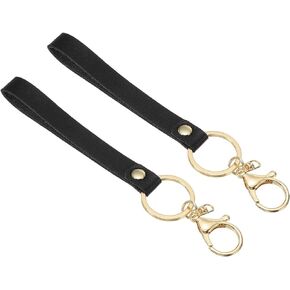 PATIKIL PU Leather Keychain, Key Holder Keyring with Metal Key Ring Anti Lost Lobster Clasp for Men Women