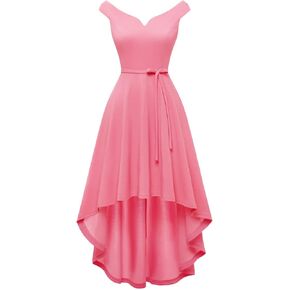 فساتين وصيفة العروس بدون أكتاف للنساء من DRESSTELLS، عالية ومنخفضة، رسمية لحفلات الزفاف وحفلات الكوكتيل، فساتين سهرة طويلة in Kuwait