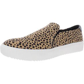 Dr. Scholl's Womens Wink Lifestyle Leopard Slip-On Sneakers Tan 11 Medium (B,M)