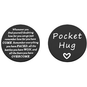 Inspirational Pocket Hug Token Sobriety Keychain Encouragement Keychain Recovery Gift Worror Gift