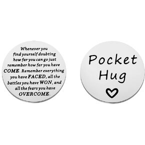 Inspirational Pocket Hug Token Sobriety Keychain Encouragement Keychain Recovery Gift Worror Gift