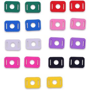 XHAOYEAHX 18pcs Colorful Shoe Lace Adapters Unisex-adult Shoe Decoration for Sport Casual Lace-up Shoes