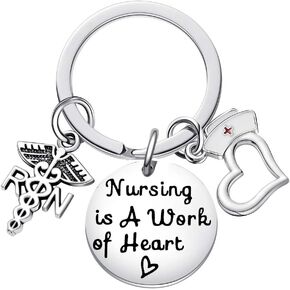 LPN She Believed She Could So She Did Nurse Keychain Caduceus Women Men Jewelry for Graduation Birthday Git