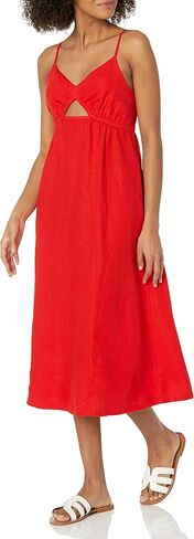 The Drop Women's Maci Strappy V-Neck Cutout Smocked Back Midi Dress in Saudi Arabia