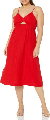 The Drop Women's Maci Strappy V-Neck Cutout Smocked Back Midi Dress in Saudi Arabia