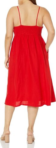 The Drop Women's Maci Strappy V-Neck Cutout Smocked Back Midi Dress in Saudi Arabia