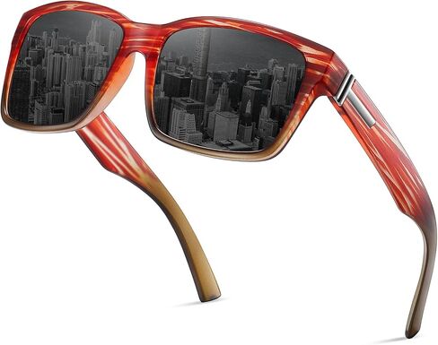 نظارات شمسية مستقطبة مربعة واسعة من MEETSUN للرجال والنساء، نظارات شمسية كلاسيكية كلاسيكية رياضية لصيد الأسماك والقيادة UV400 in Kuwait