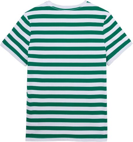 LittleSpring Men's Short Sleeve Crewneck Cotton Striped Tshirts in Kuwait