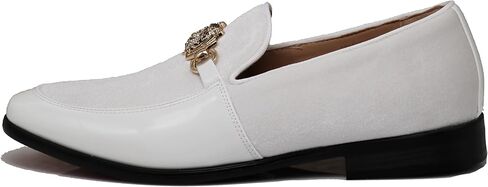 Enzo Romeo SPK65 Men's Fashion Rhinestone Glitter Buckle Slip On Dress Shoes in Saudi Arabia