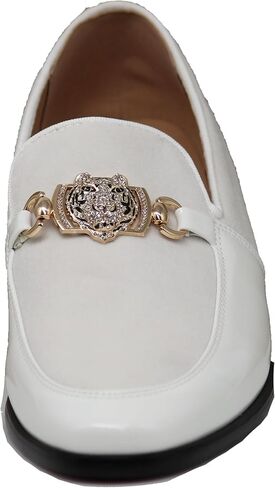 Enzo Romeo SPK65 Men's Fashion Rhinestone Glitter Buckle Slip On Dress Shoes in Saudi Arabia