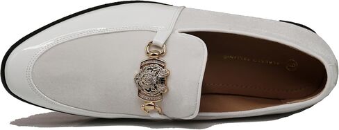 Enzo Romeo SPK65 Men's Fashion Rhinestone Glitter Buckle Slip On Dress Shoes in Saudi Arabia