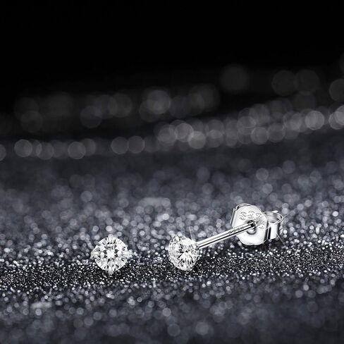 ميلاكولاتو طقم اقراط اذن من الفضة الاسترلينية عيار 925 مرصعة بالزركونيا المكعبة بتصميم زهرة اللوتس للنساء والفتيات، مجموعة اقراط انيقة وبسيطة in Kuwait