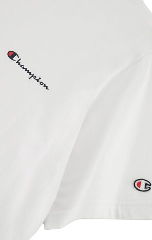 Champion Men's Small Script Logo Midweight Classic Jersey T-Shirt, White, M in Saudi Arabia