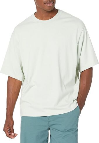 Calvin Klein Men's Short Sleeve Relaxed Embrace T-Shirt, Green Lily in Saudi Arabia
