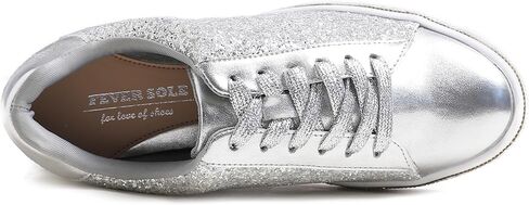 FEVERSOLE Women's Fashion Sparkle Platform Rhinestone Party Holiday Wedding Sneakers in Saudi Arabia