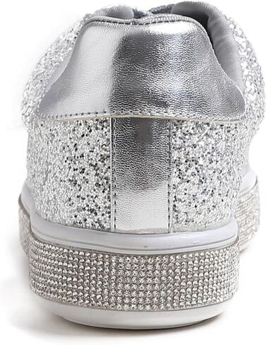 FEVERSOLE Women's Fashion Sparkle Platform Rhinestone Party Holiday Wedding Sneakers in Saudi Arabia