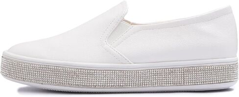 FEVERSOLE Women's Fashion Sparkle Platform Rhinestone Party Holiday Wedding Sneakers in Saudi Arabia