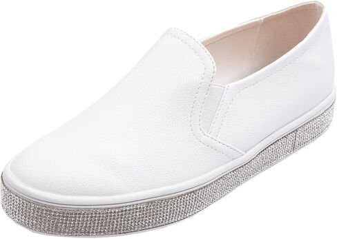 FEVERSOLE Women's Fashion Sparkle Platform Rhinestone Party Holiday Wedding Sneakers in Saudi Arabia