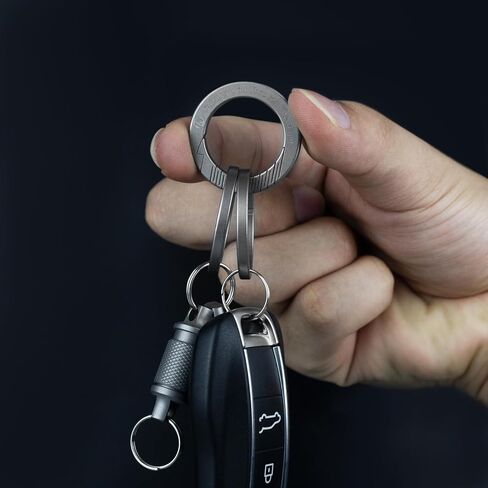 ThruNite Titanium Keychain Rings, Split Side Pushing Key Rings Bulk, 2PCS 30mm Heavy Duty Key Ring for Home Car Office Keys Attachment, 30mm in Kuwait