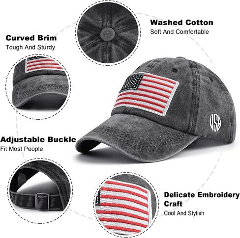 قبعة بيسبول FALETO قبعة وطنية أمريكية، قبعة أبي سائق الشاحنة، قبعة شمس كلاسيكية بنمط بولو in Kuwait