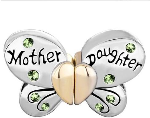 خرزة جميلة على شكل فراشة للأم والأم والابنة وقلب العائلة من LovelyJewelry للأساور in Kuwait