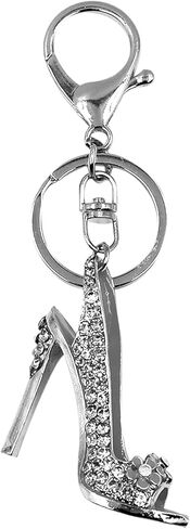 AIBEARTY Women Girls Crystal Rhinestone High Heel Shoes Keychain Keyring Fashion Car Bag Purse Charming Decoration Gifts in Kuwait