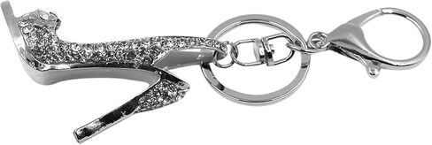 AIBEARTY Women Girls Crystal Rhinestone High Heel Shoes Keychain Keyring Fashion Car Bag Purse Charming Decoration Gifts in Kuwait