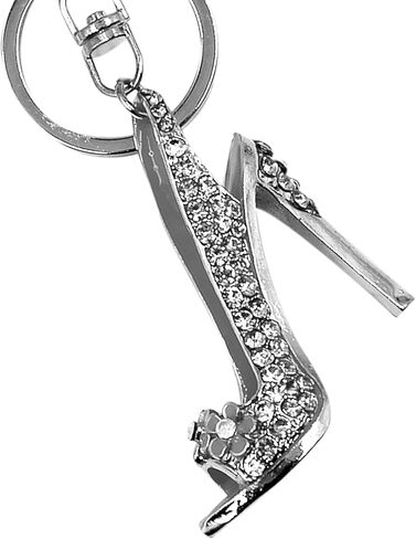 AIBEARTY Women Girls Crystal Rhinestone High Heel Shoes Keychain Keyring Fashion Car Bag Purse Charming Decoration Gifts in Kuwait