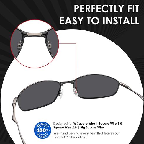 BLAZERBUCK Replacement Nose Pads Piece for Oakley W Square Wire | Square Wire 3.0 | Square Wire 2.0 | Big Square Wire Sunglasses - 2 Pairs in Saudi Arabia