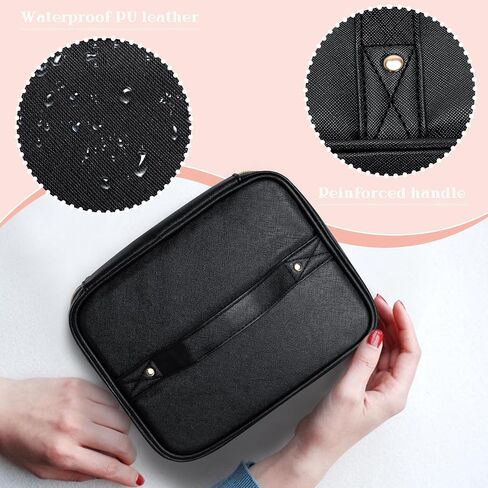 CURMIO Essential Oil Storage Fits 24 Bottles (5ml-30ml), Portable Essential Oils Carrying Case for Home and Travel, Black (Bag Only) in Saudi Arabia
