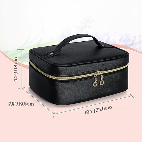CURMIO Essential Oil Storage Fits 24 Bottles (5ml-30ml), Portable Essential Oils Carrying Case for Home and Travel, Black (Bag Only) in Saudi Arabia