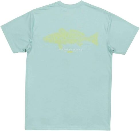 Southern Marsh FieldTec Heathered Performance Tee - Redfish in Saudi Arabia